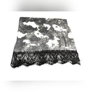 Scarf elegant with lace 49" W x 50" L
